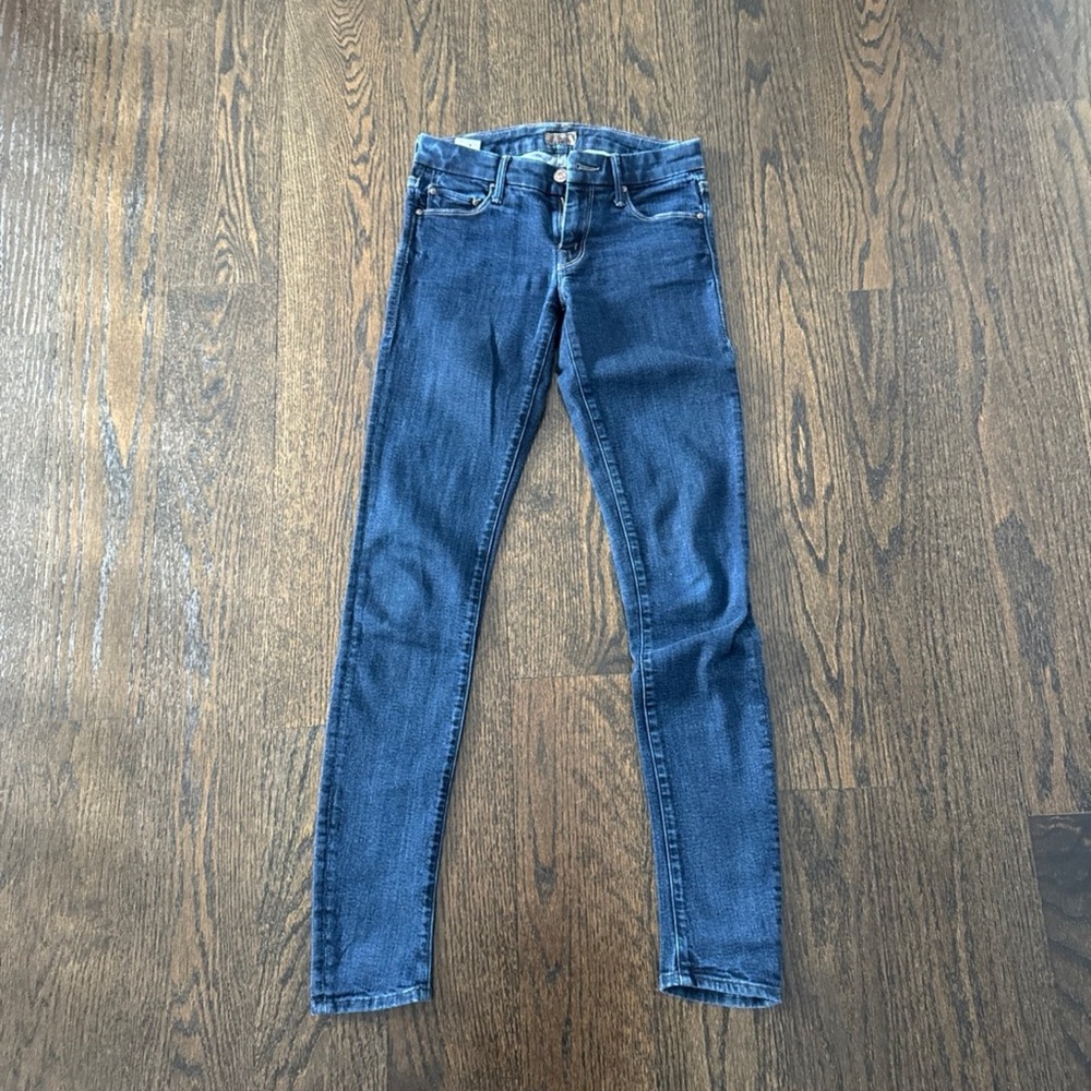EUC MOTHER Dark Blue Skinny Jeans The Looker 25